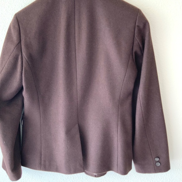 LIKE NEW! J Crew Wool Blazer Cropped Brown Womens Size Small - Picture 3 of 7